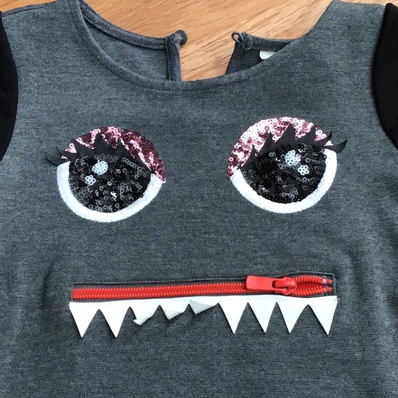 H and M dress with monster print. - Picture 3 of 8